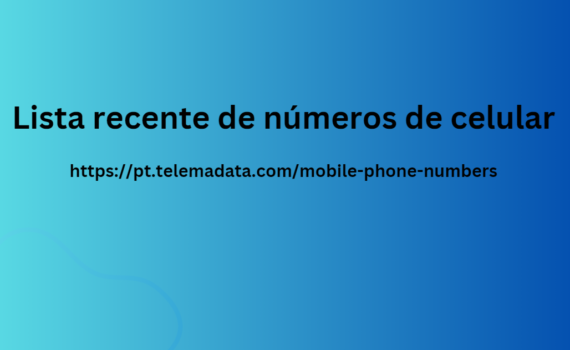 Lista recente de números de celular