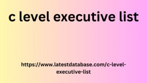 c level executive list