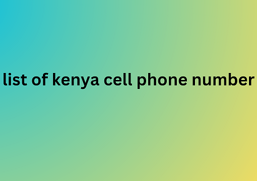 list of kenya cell phone number