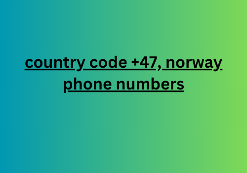 country code +47, norway phone numbers