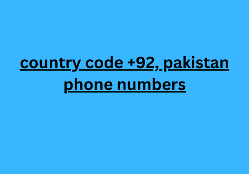 country code +92, pakistan phone numbers