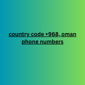 country code +968, oman phone numbers 