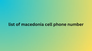 list of macedonia cell phone number