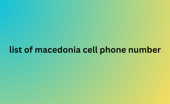 list of macedonia cell phone number