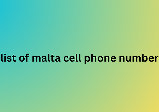 list of malta cell phone number