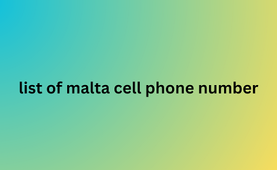 list of malta cell phone number