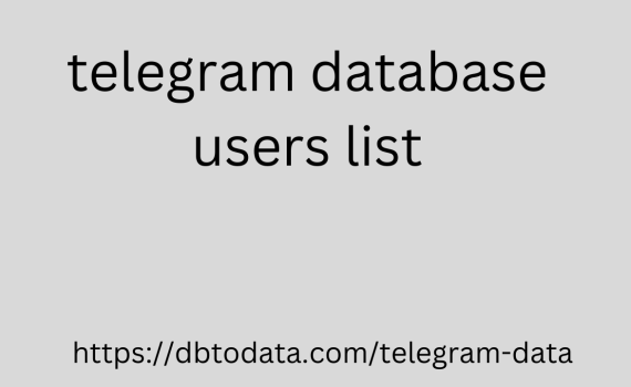 telegram database users list