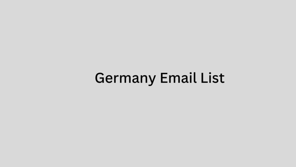 Germany Email List