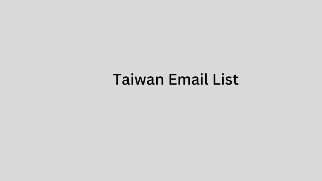 Taiwan Email List